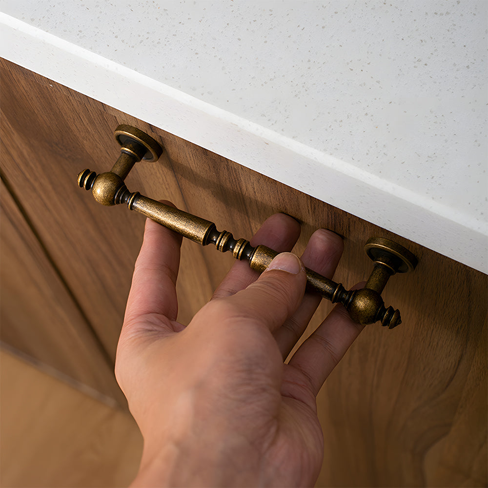 Vintage Simple Solid Brass Cabinet Handles
