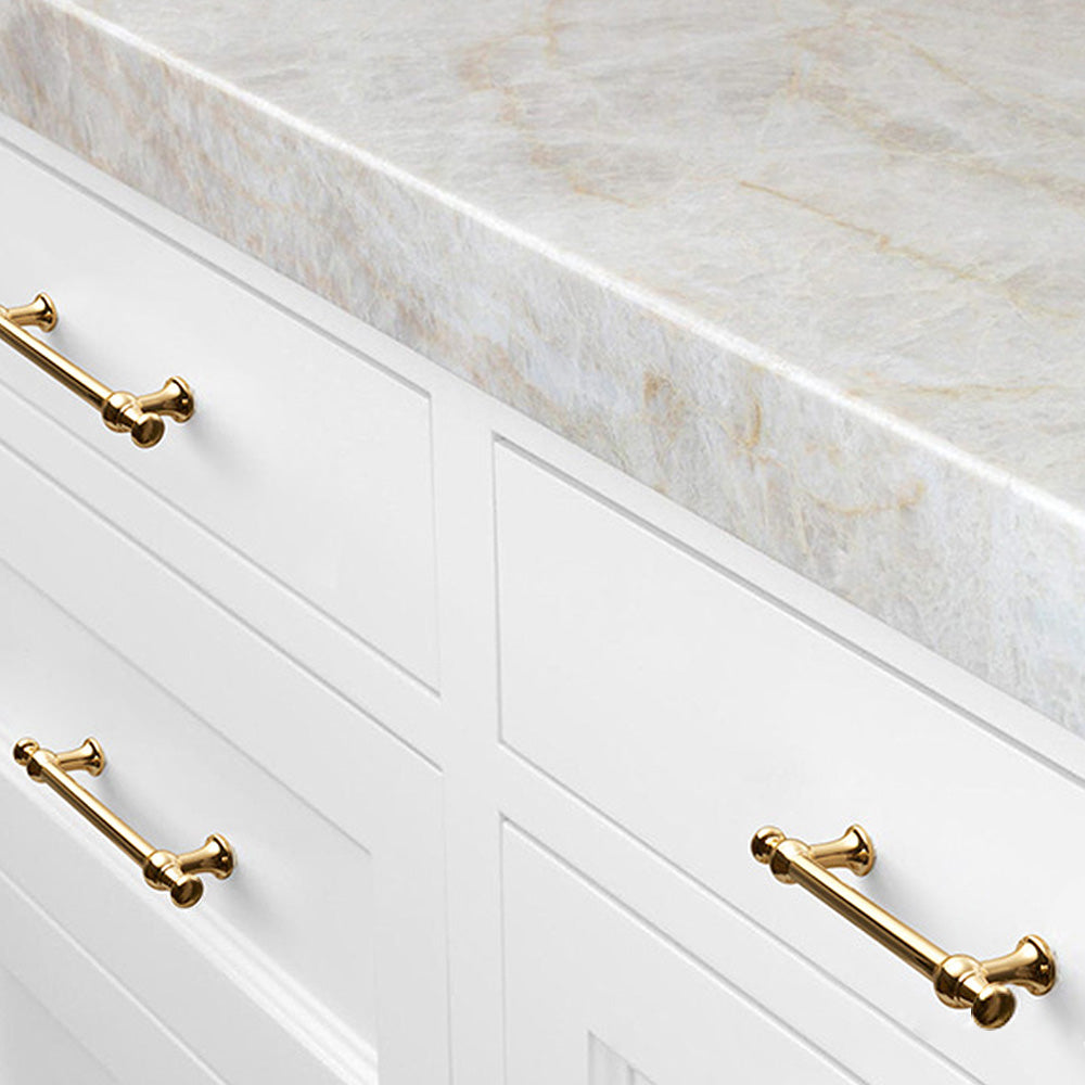 Simple Luxurious Bright Gold Kitchen Door Handles