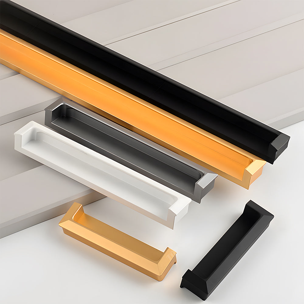 Modern Square Recessed Flush Finger Pulls for Cabinet