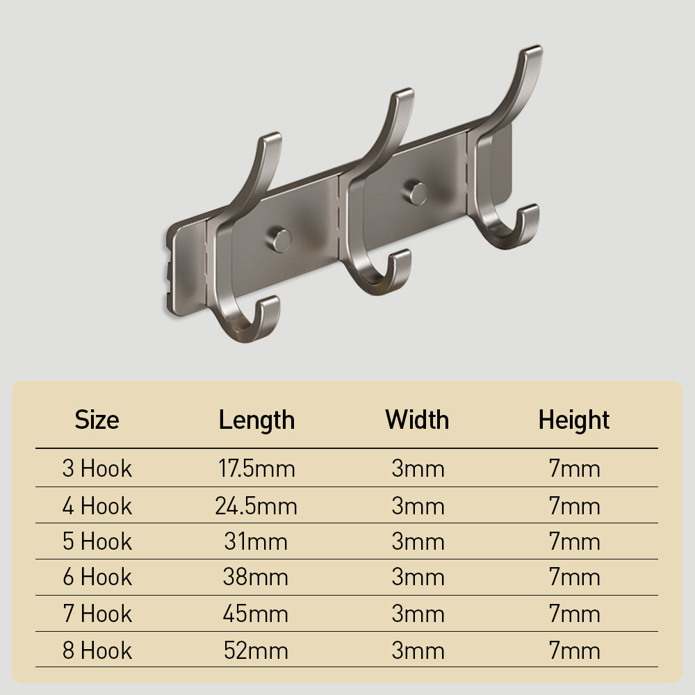 Bedroom Door Coat Storage Aluminum Alloy Wall Hook