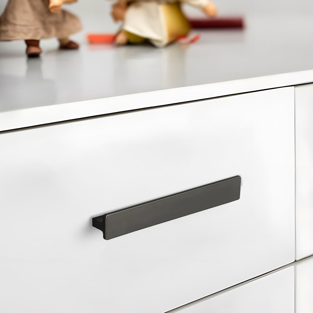 Classic Black Rectangle Kitchen Hardware Drawer Handles