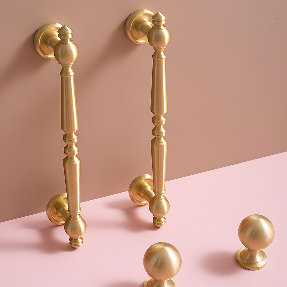 Vintage Simple Solid Brass Cabinet Handles