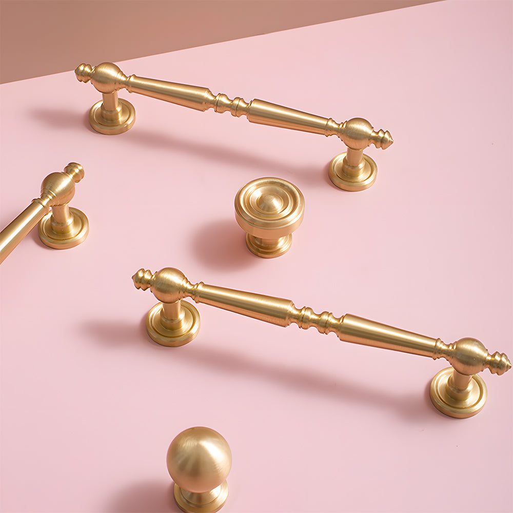 Vintage Simple Solid Brass Cabinet Handles