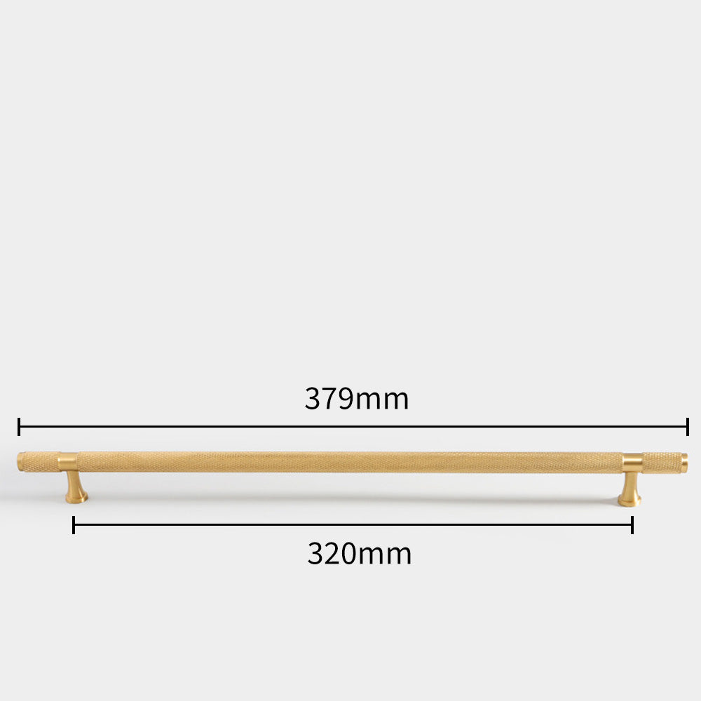 Solid Brass Knurled Cupboard Bar Handles