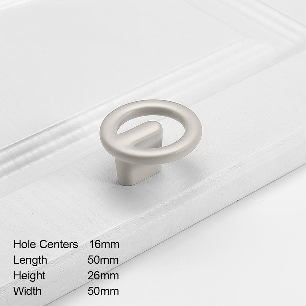 Cream Style Flush Sliding Drawer Knobs