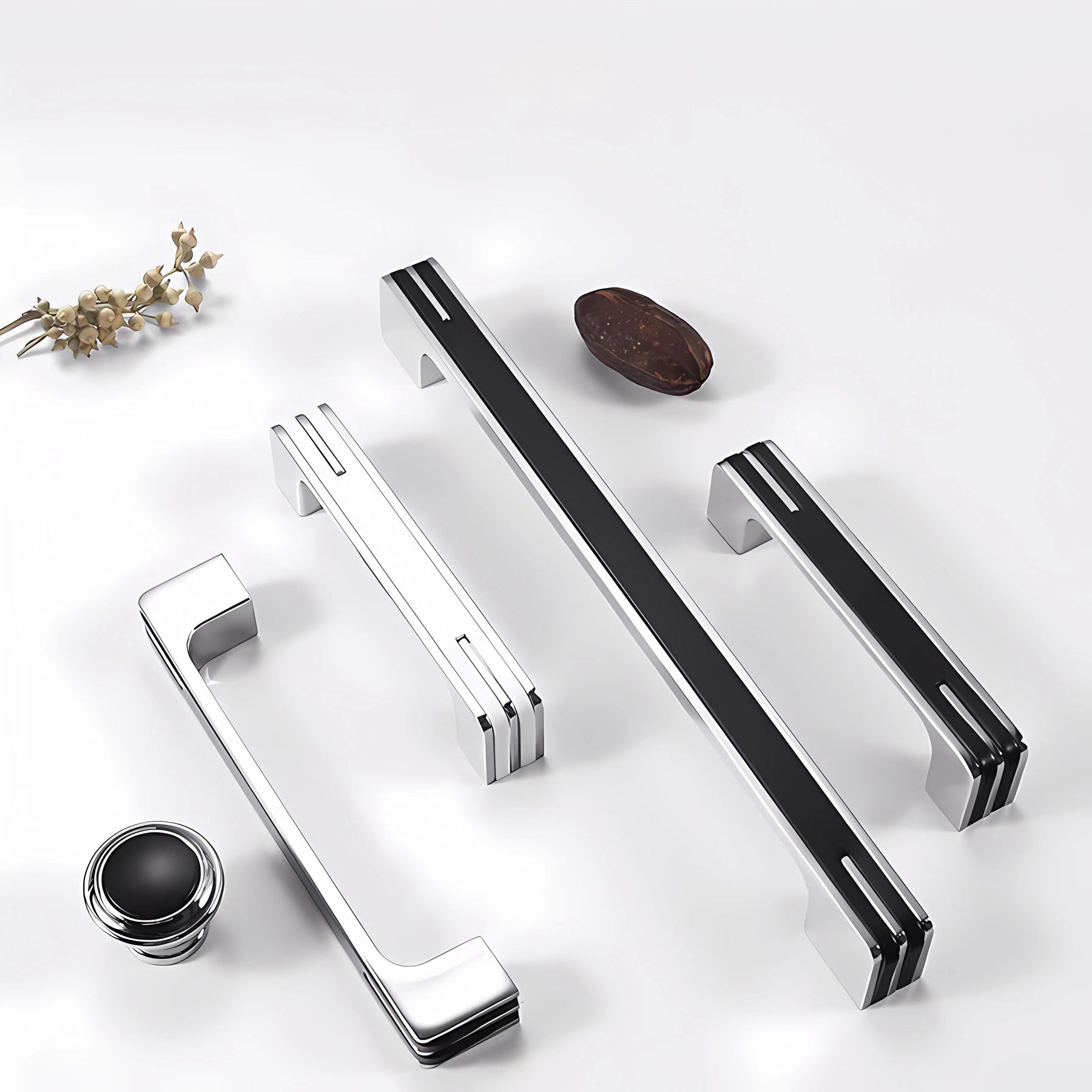 Modern Unique Chrome Kitchen Cabinet Handles