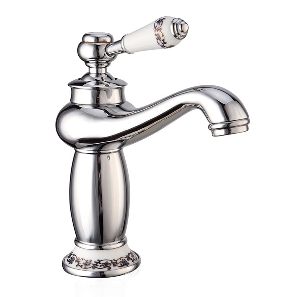 Traditional Solid Brass Single Hole Basin Tap_Chrome