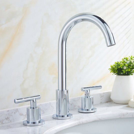 Brass Widespread 2-handle Sink Tap_Chrome