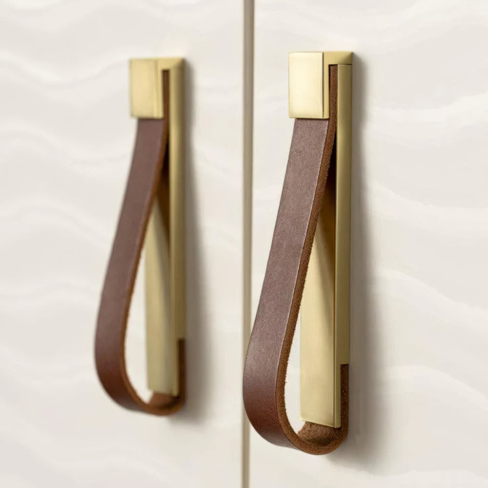 Children's Room Anti-collision Leather Wardrobe Handle