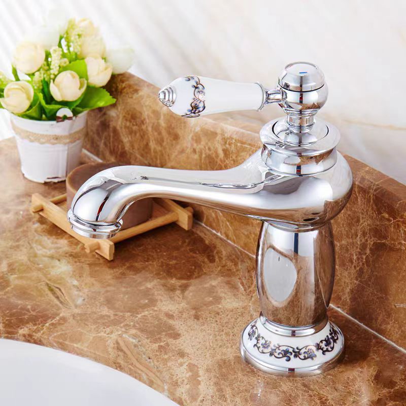 Traditional Solid Brass Single Hole Basin Tap_Chrome