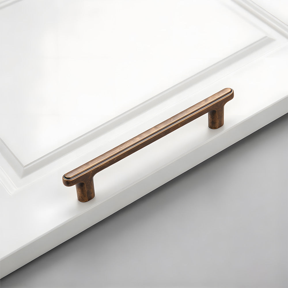 Modern Zinc Alloy T Bar Knobs & Grooved Bar Cabinet Pulls