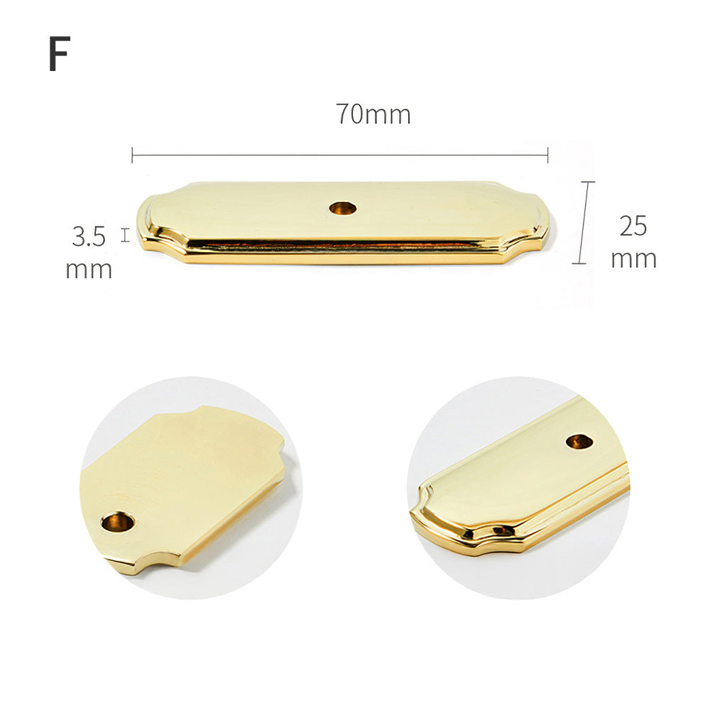 Beautify Holes Gold Kitchen Cabinets knobs with Backplate
