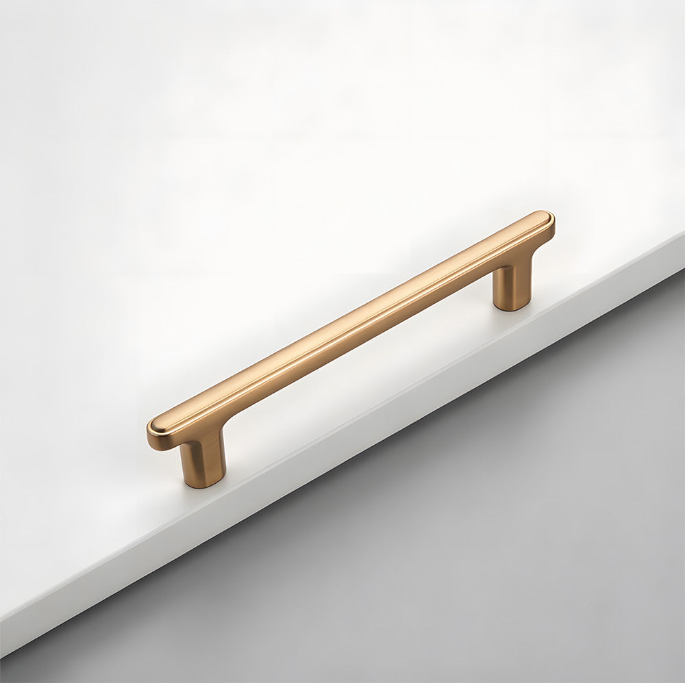 Modern Zinc Alloy T Bar Knobs & Grooved Bar Cabinet Pulls
