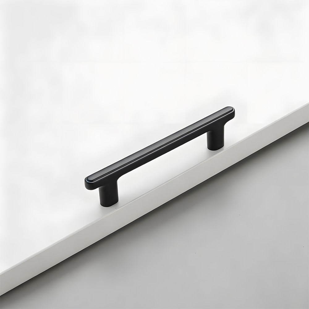 Modern Zinc Alloy T Bar Knobs & Grooved Bar Cabinet Pulls