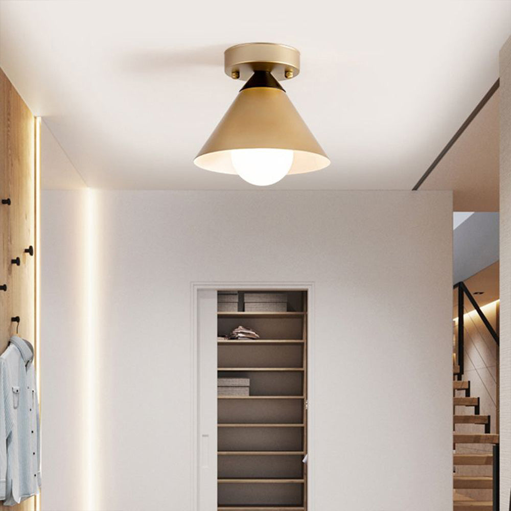 Modern Gold Flush Ceiling Light