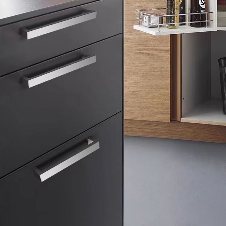 Brushed Nickel Square Bar Handles