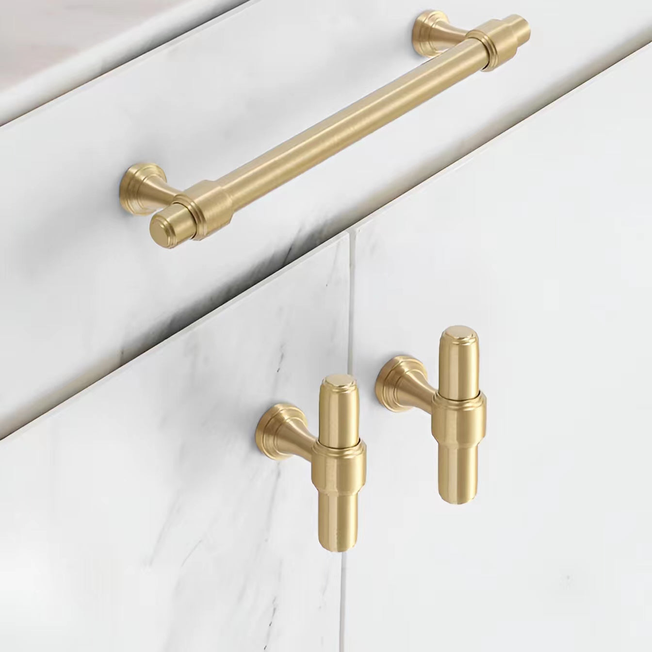 Gold&Black Drawer Kitchen Cupboard Handles