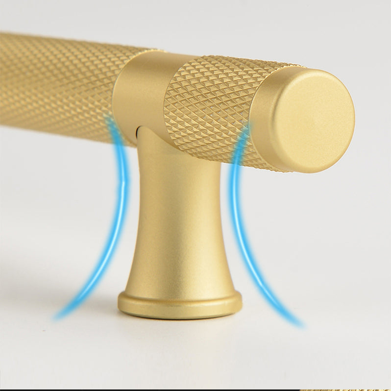 Solid Brass Knurled Cupboard Bar Handles