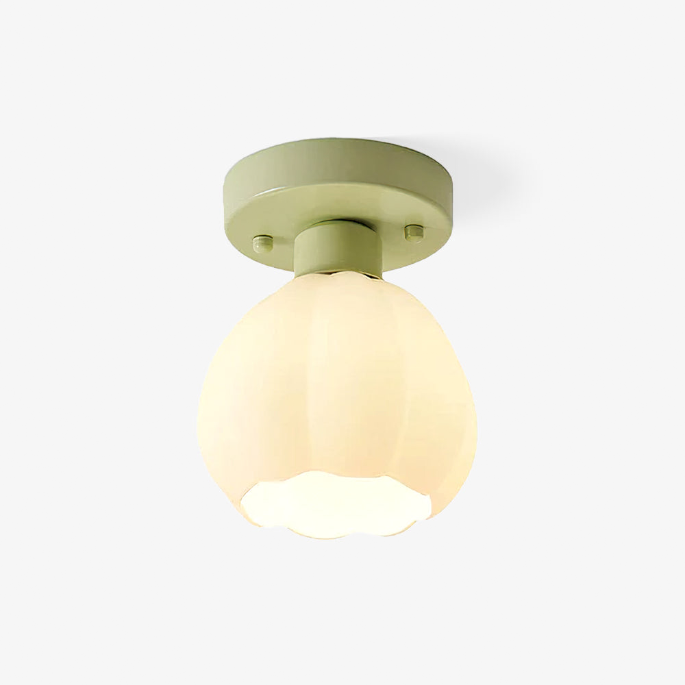Modern Flower Shape Semi-Flush Ceiling Light -Homdiy