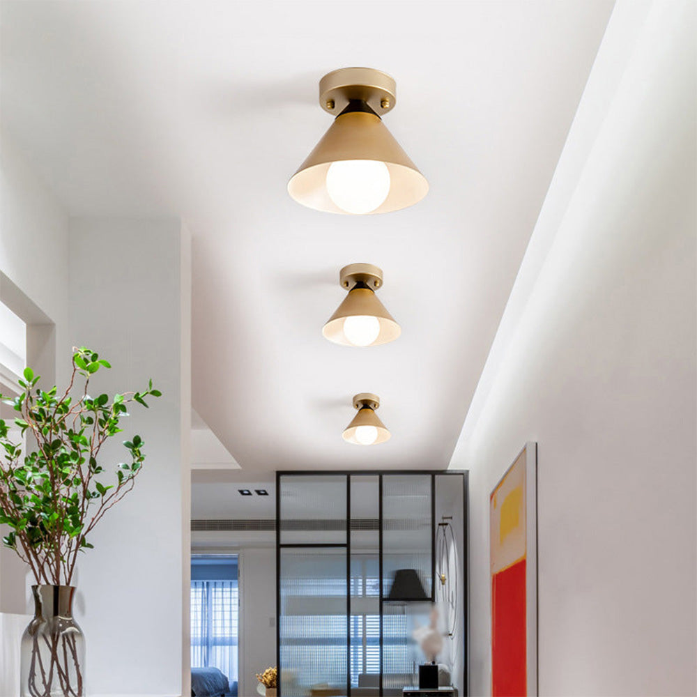 Modern Gold Flush Ceiling Light