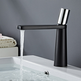 Waterfall Bathroom Basin Taps_Silver&Black