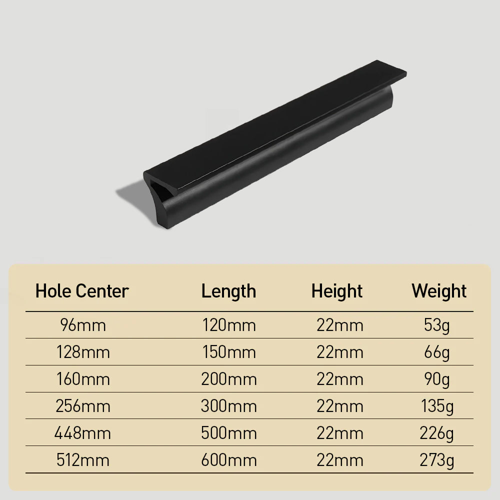Modern Aluminum Cabinet Handles For Kitchen