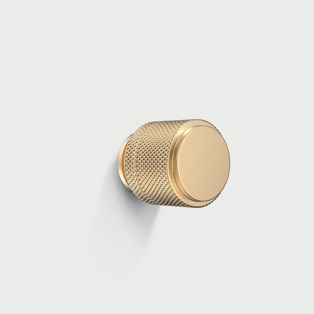 Modern Gold Knurled Bar Pull Handles