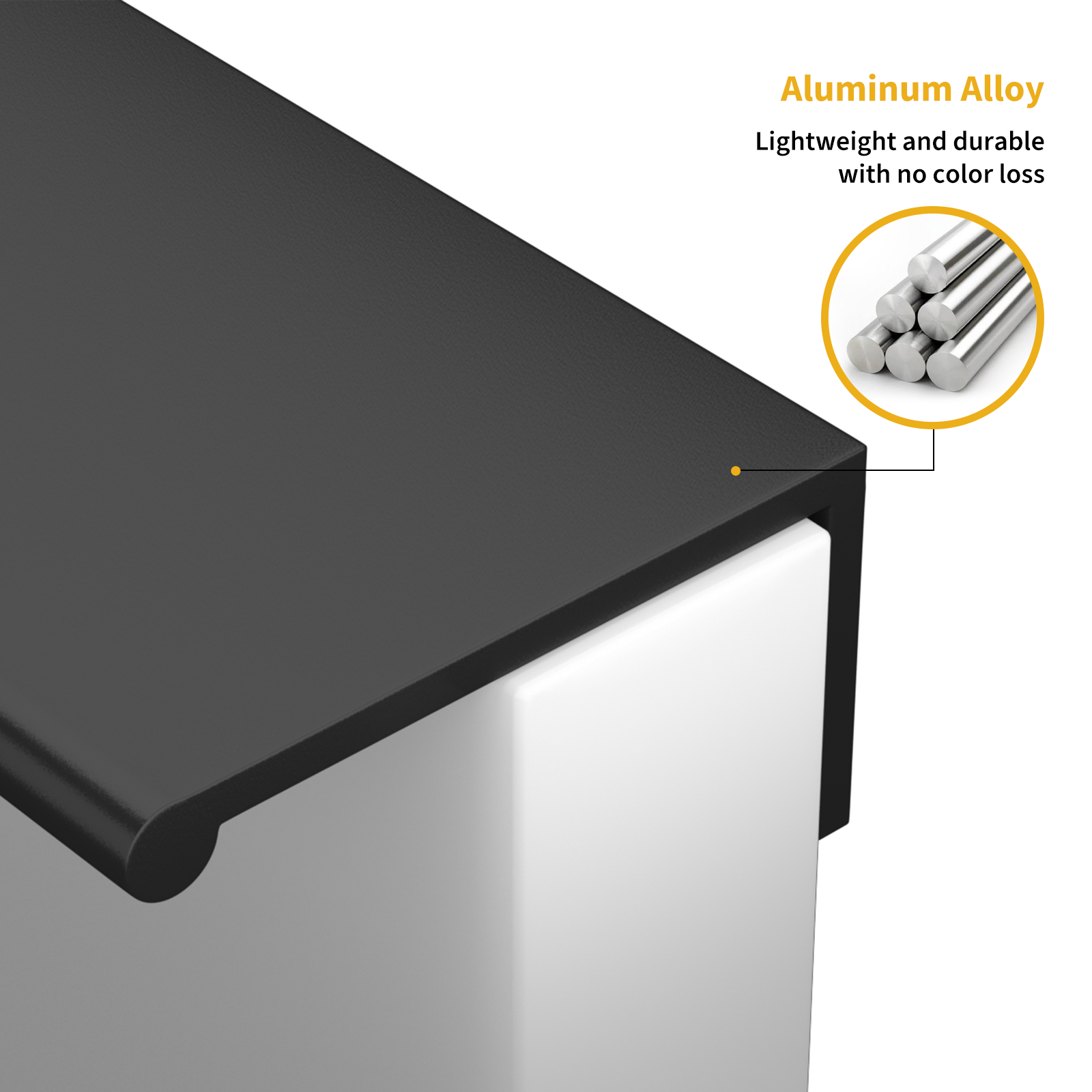 Aluminum Alloy Kitchen Drawer Edge Cabinet Handles