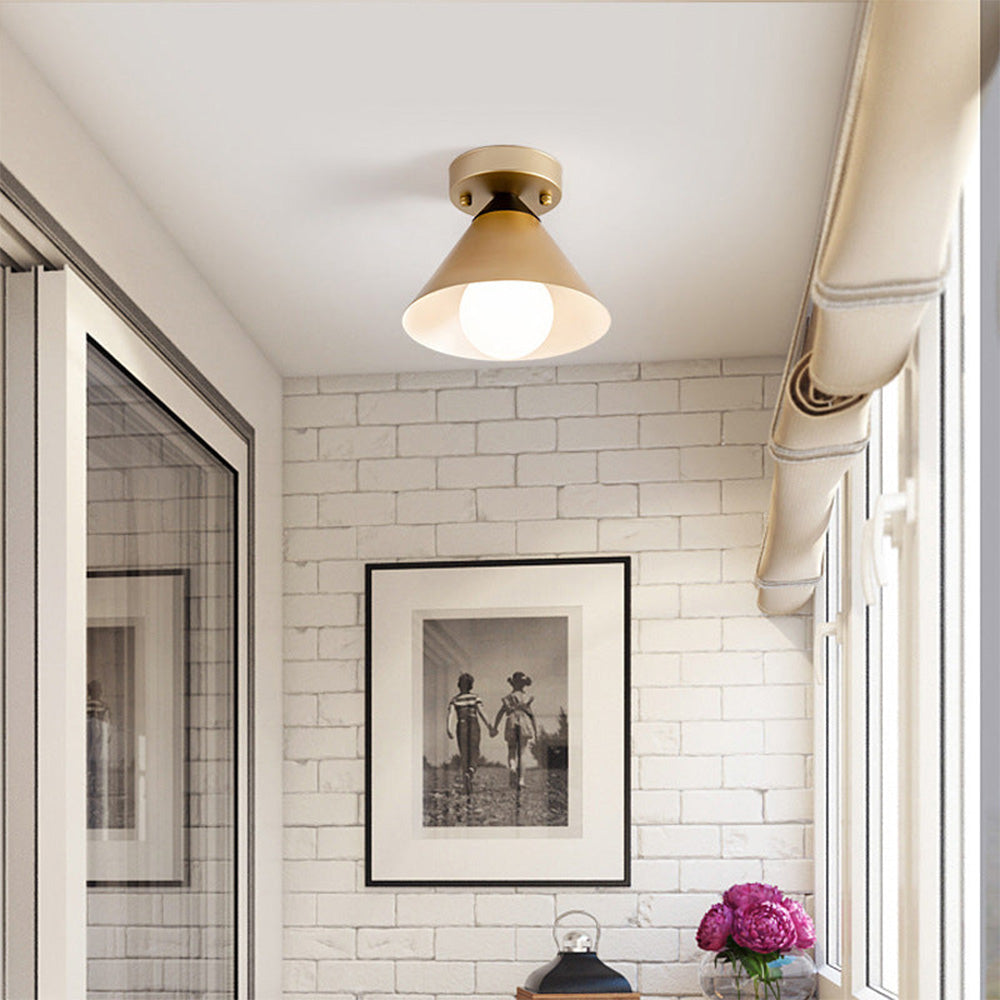 Modern Gold Flush Ceiling Light
