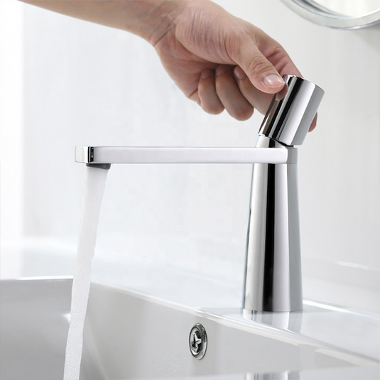 Waterfall Bathroom Basin Taps_Silver