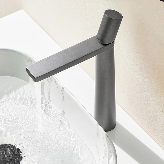 Waterfall Bathroom Basin Taps_Gunmetal Gray