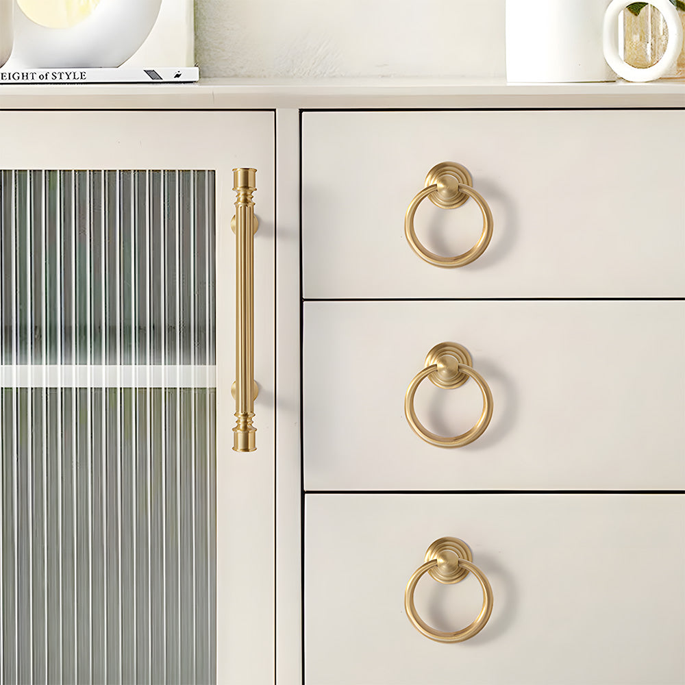 Vintage Art Deco Brass Cabinet Knobs and Pulls