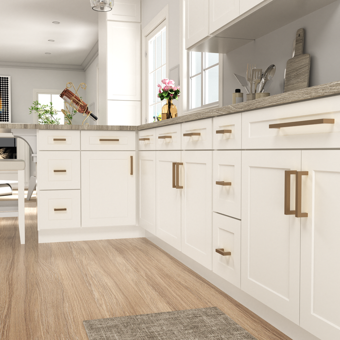 1 Pack Solid Brushed Satin Square Bar Pull Handles