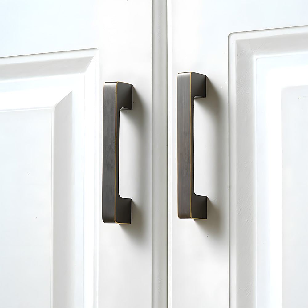 Retro Coffee Bronze Aged Brass Drawer Handles