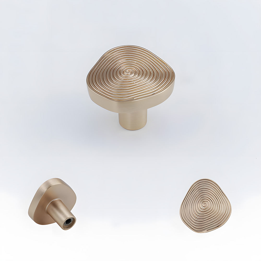 Organic Round Textured Zinc Alloy Cabinet Knobs