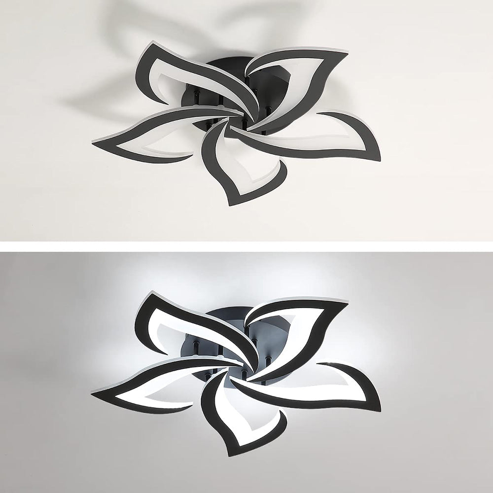 Contemporary Flower Shape Iron Living Room LED Ceiling Light