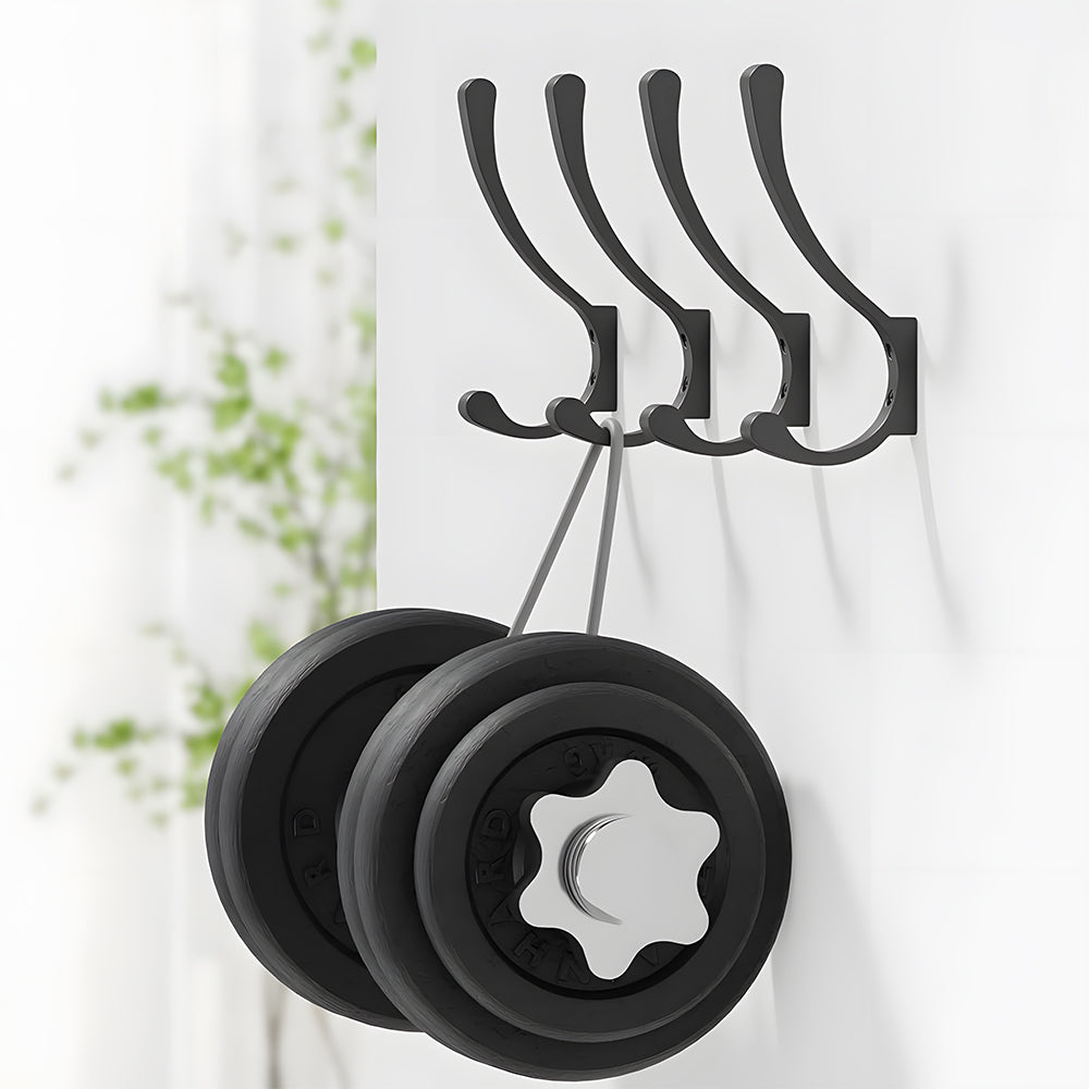Wall Mount Black Coat and Backpack Single Hook