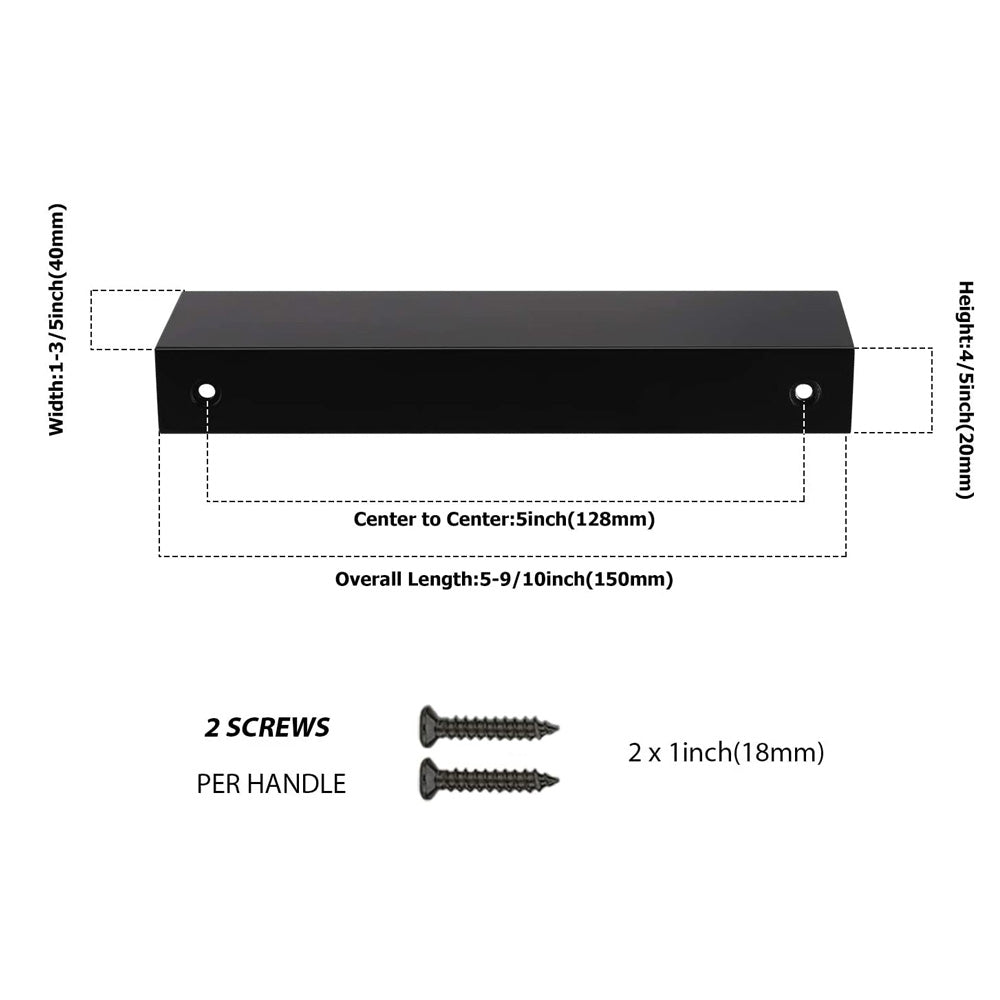 Aluminum Alloy Kitchen Drawer Edge Cabinet Handles