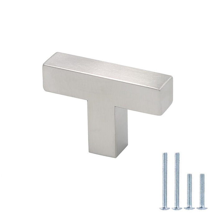 1 Pack Solid Brushed Satin Square Bar Pull Handles