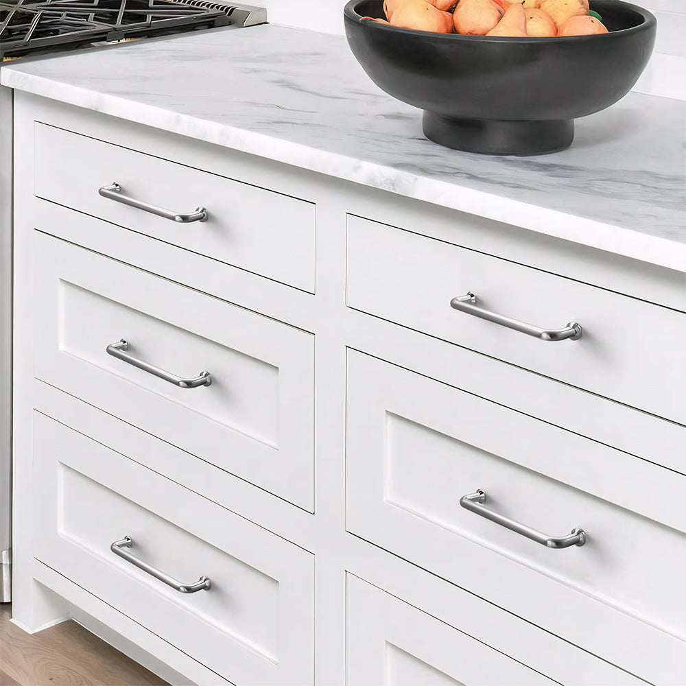 Elegant Simple Nickel Brushed Cabinet Door Drawer Handles