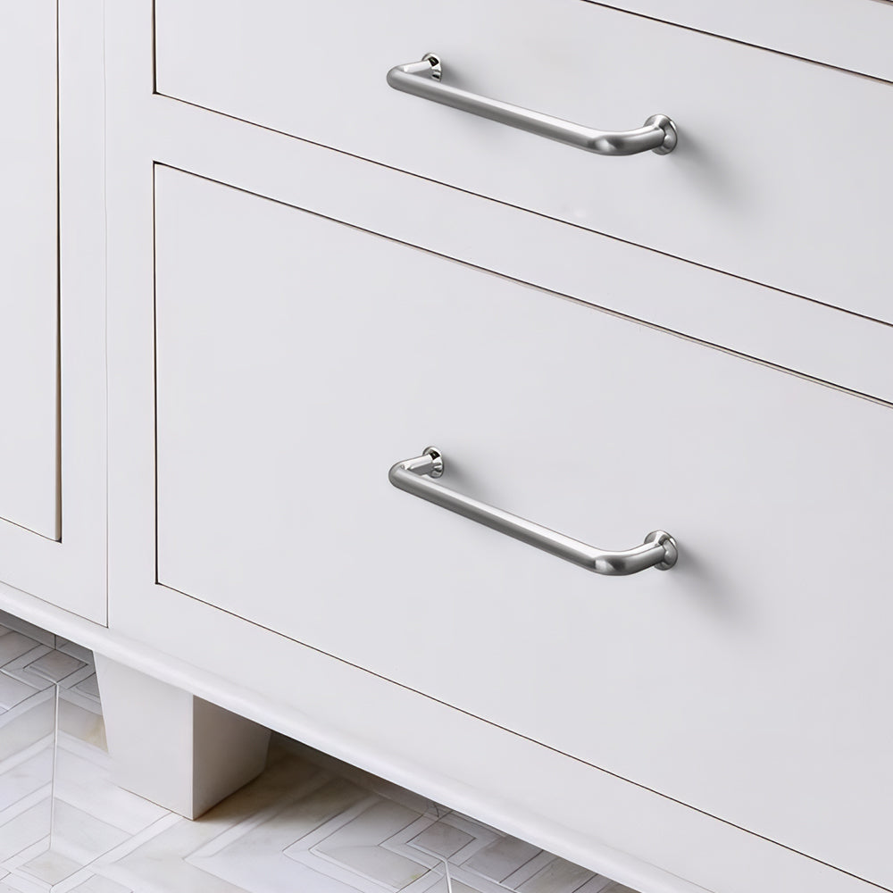 Elegant Simple Nickel Brushed Cabinet Door Drawer Handles