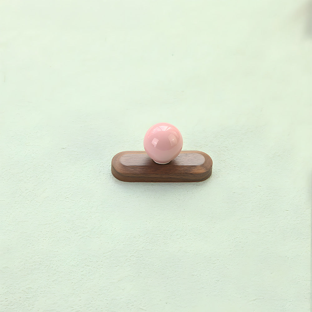 Playful Wooden Cabinet Handles with Sphere Ball Knobs