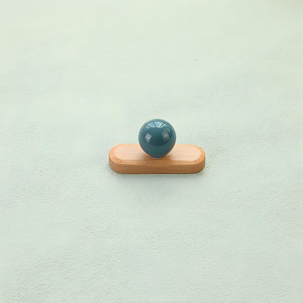 Playful Wooden Cabinet Handles with Sphere Ball Knobs