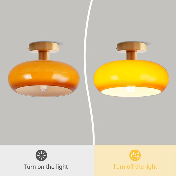 Vintage Gold Glass Pendant Ceiling Lights