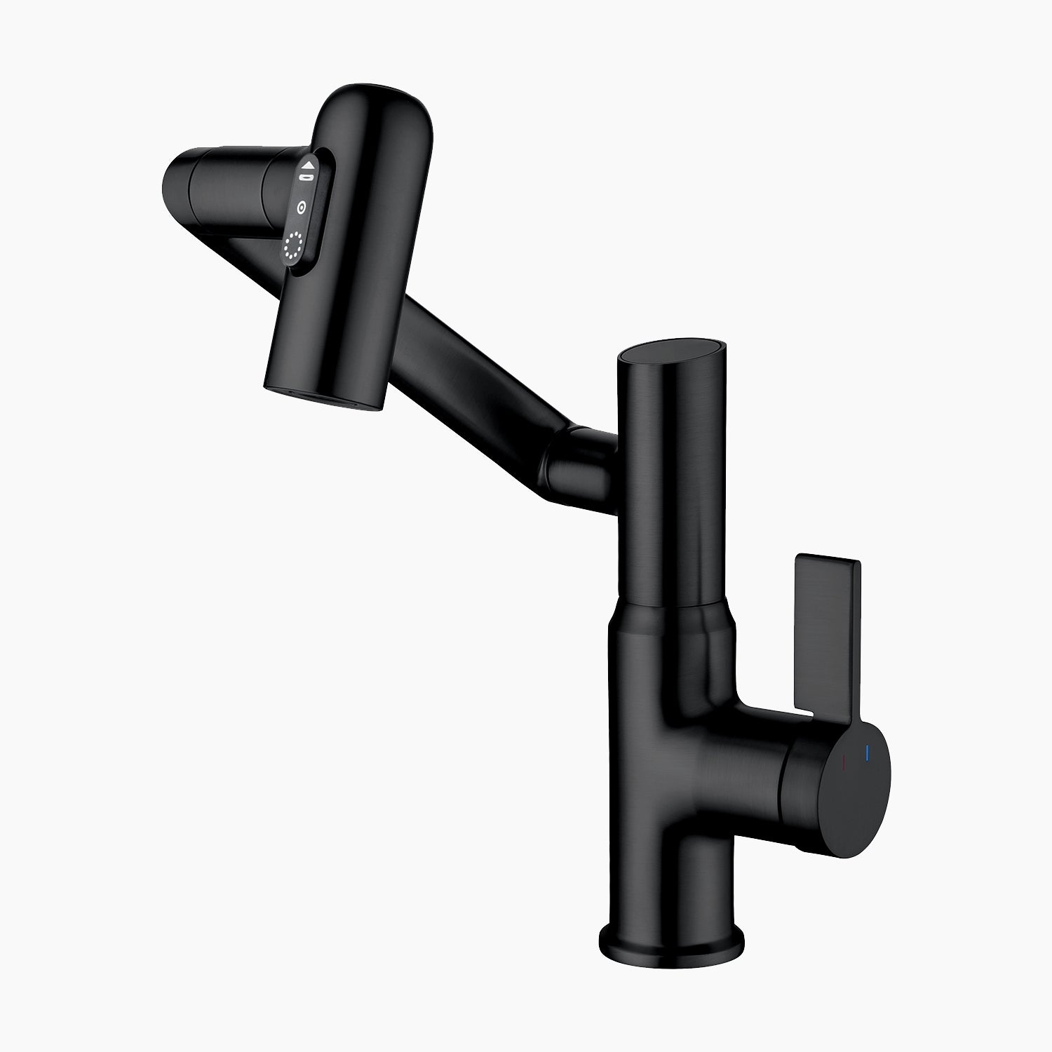 Intelligent Digital Display Hot And Cold Basin Tap_Black