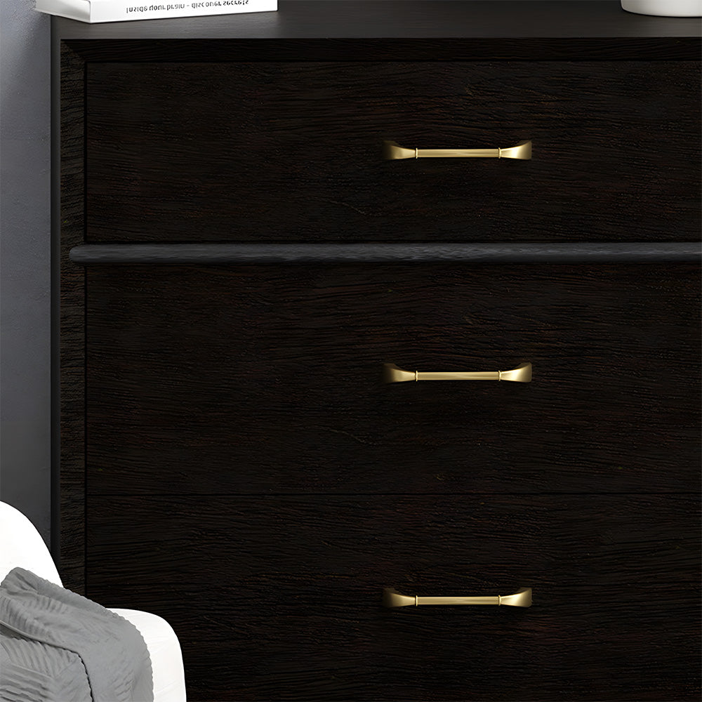 Elegant Solid Brass Ribbed D-Bar Kitchen Cabinet Handles