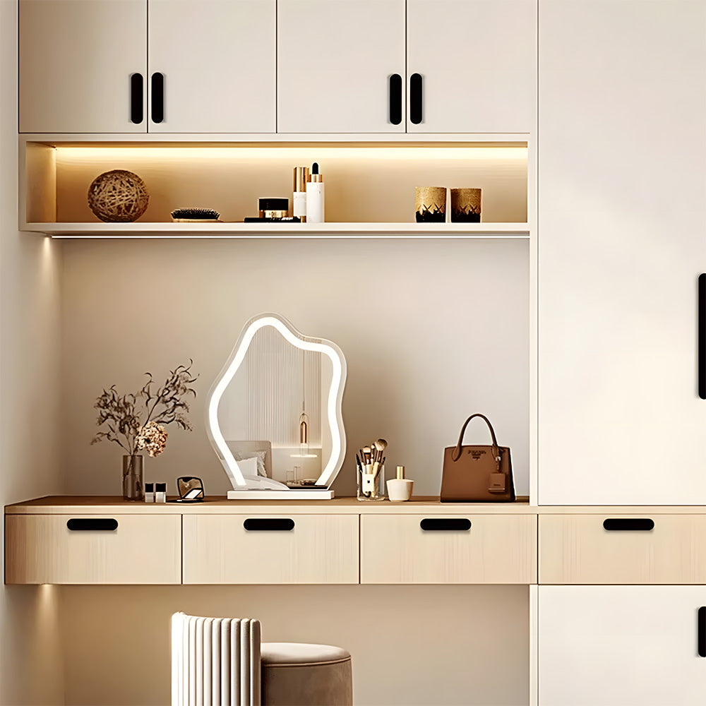 Elegant Round Corner Hidden Drawer Finger Edge Handles