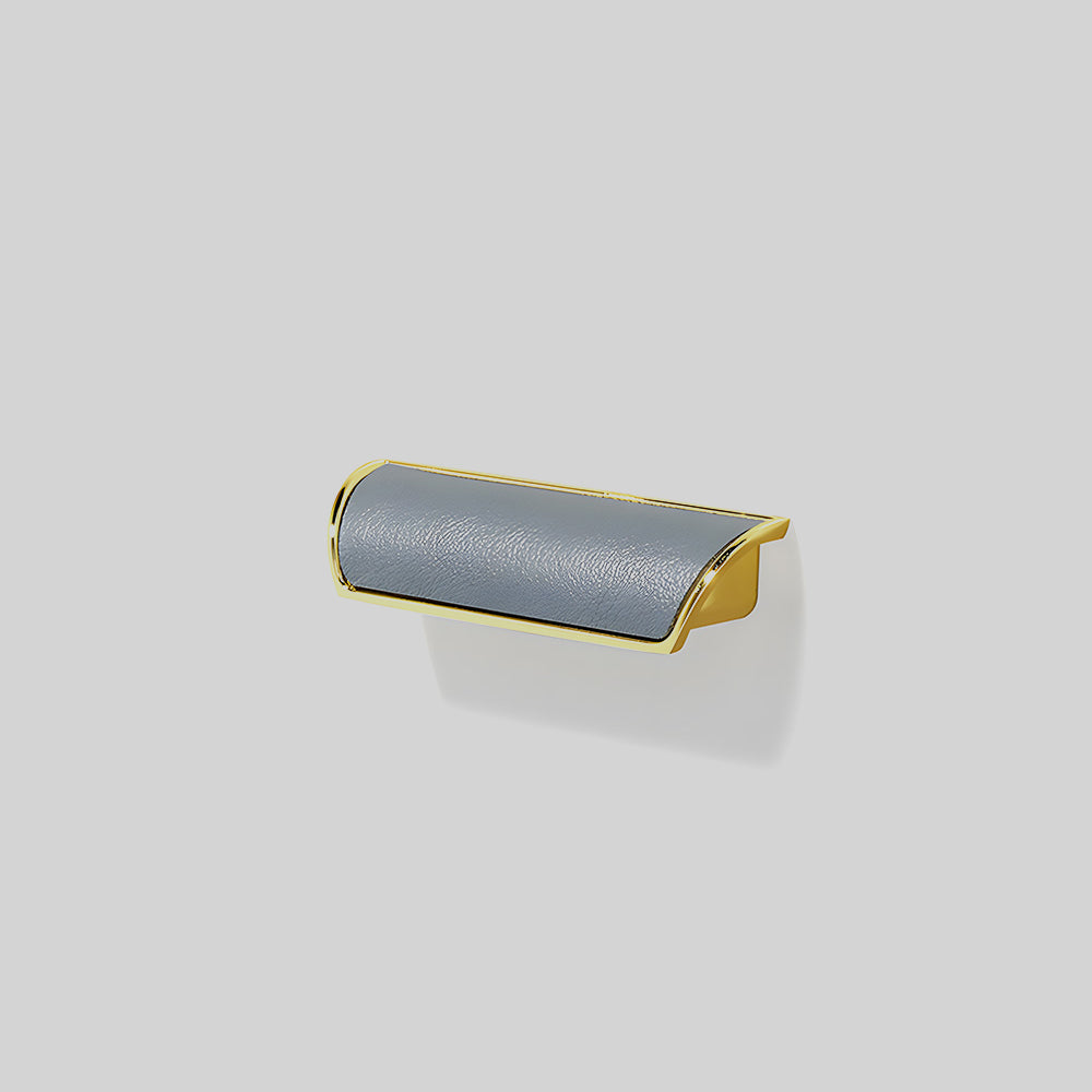 Fashionable Leather Zinc Alloy Wardrobe Drawer Handles