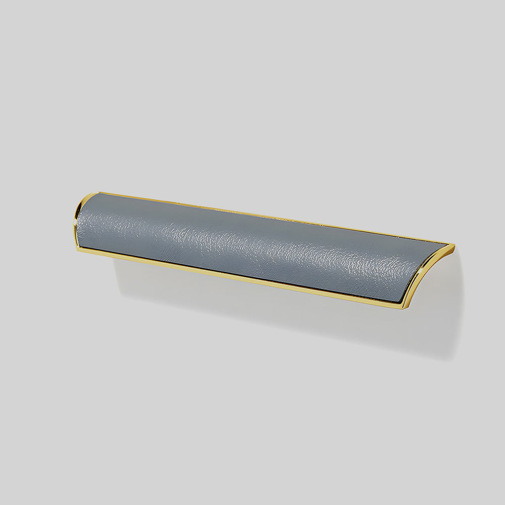 Fashionable Leather Zinc Alloy Wardrobe Drawer Handles