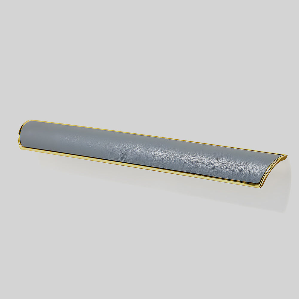 Fashionable Leather Zinc Alloy Wardrobe Drawer Handles
